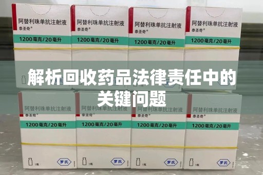全国解析回收药品法律责任中的关键问题